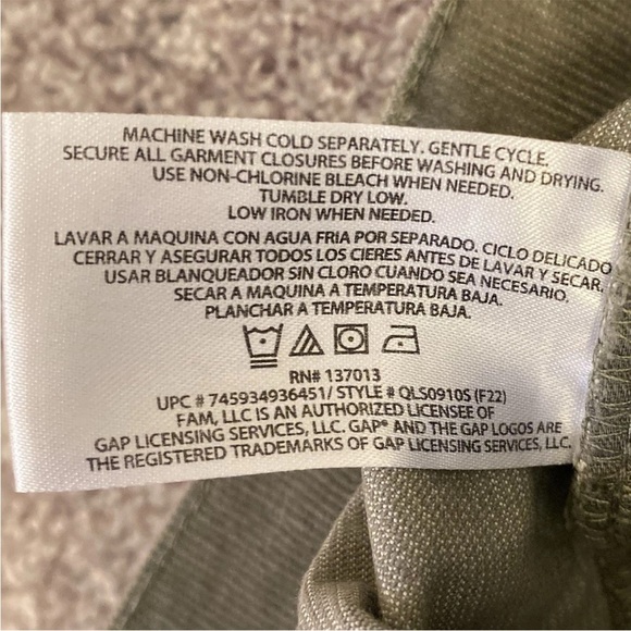 GAP Women's Corduroy Shorts 4" Raw Edge Hem Cut Off Vetiver Size 14 - NWT $49.95 - Picture 16 of 16